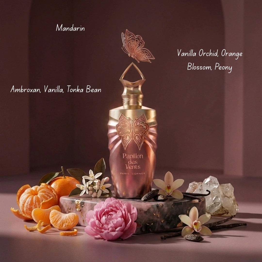 Paris Corner Jardin des Papillons & Papillon des Vents Eau de Parfum bundle, 100ml spray bottles, floral and airy fragrance duo