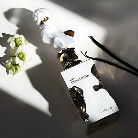 His & Her Confession Eau de Parfum Sprays 100ml (3.4 oz) by Lattafa | For Him & Her — Scents Wrapped in Warmth & Sophistication (Bundle) - Intense Oud