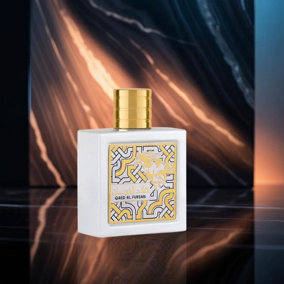 Lattafa Qaed Al Fursan Unlimited & Untamed Eau de Parfum sprays in 90ml bundle, featuring sleek bottles and elegant packaging.