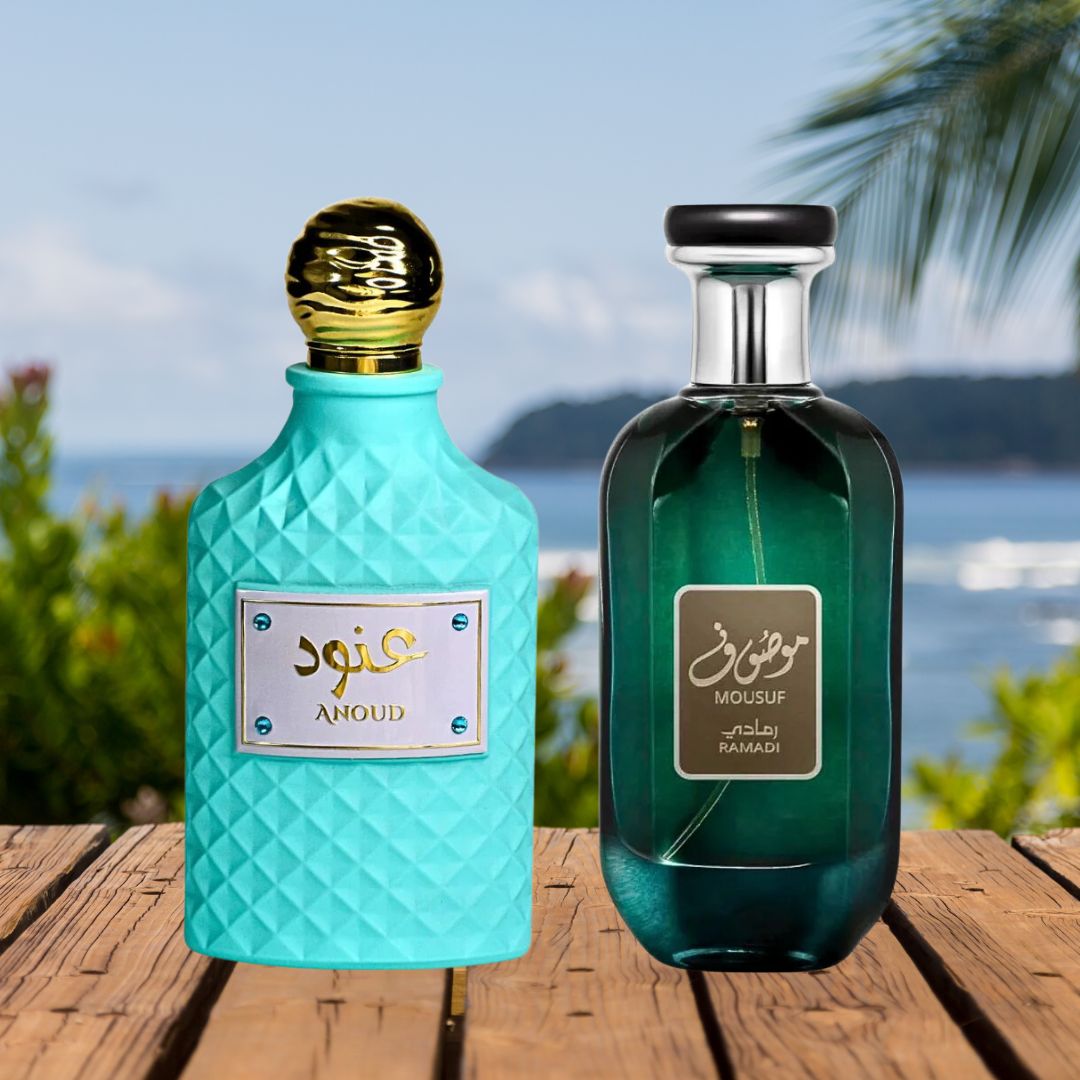 Anoud & Mousuf Ramadi - EDP Sprays 100ML (3.4 OZ) By Ard Al Zaafaran | Long Lasting, Refreshing & Exotic Fragrances. (BUNDLE) - Intense Oud
