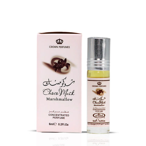 Choco Musk Marshmallow Perfume Oil CPO 6ML (0.2 OZ) by Al Rehab | Strawberry Stuffed Marshmallows, Dusted with Cocoa Kisses (Box of 6) - Intense Oud