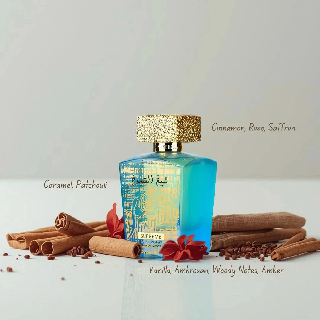 Sheikh Al Shuyukh Supreme Eau de Parfum Spray 100ml (3.4 oz) by Lattafa - Intense Oud