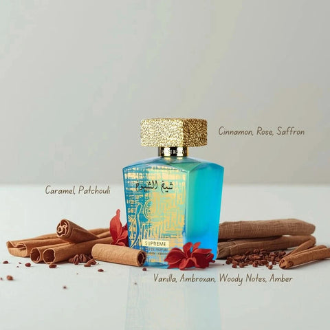 Sheikh Al Shuyukh Supreme Eau de Parfum Spray 100ml (3.4 oz) by Lattafa - Intense Oud