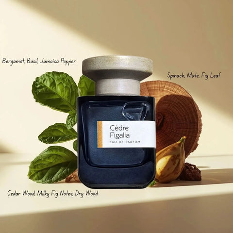 Cèdre Figalia Eau de Parfum Spray by Atelier Materi, 100ml, featuring elegant bottle design and luxurious fragrance.
