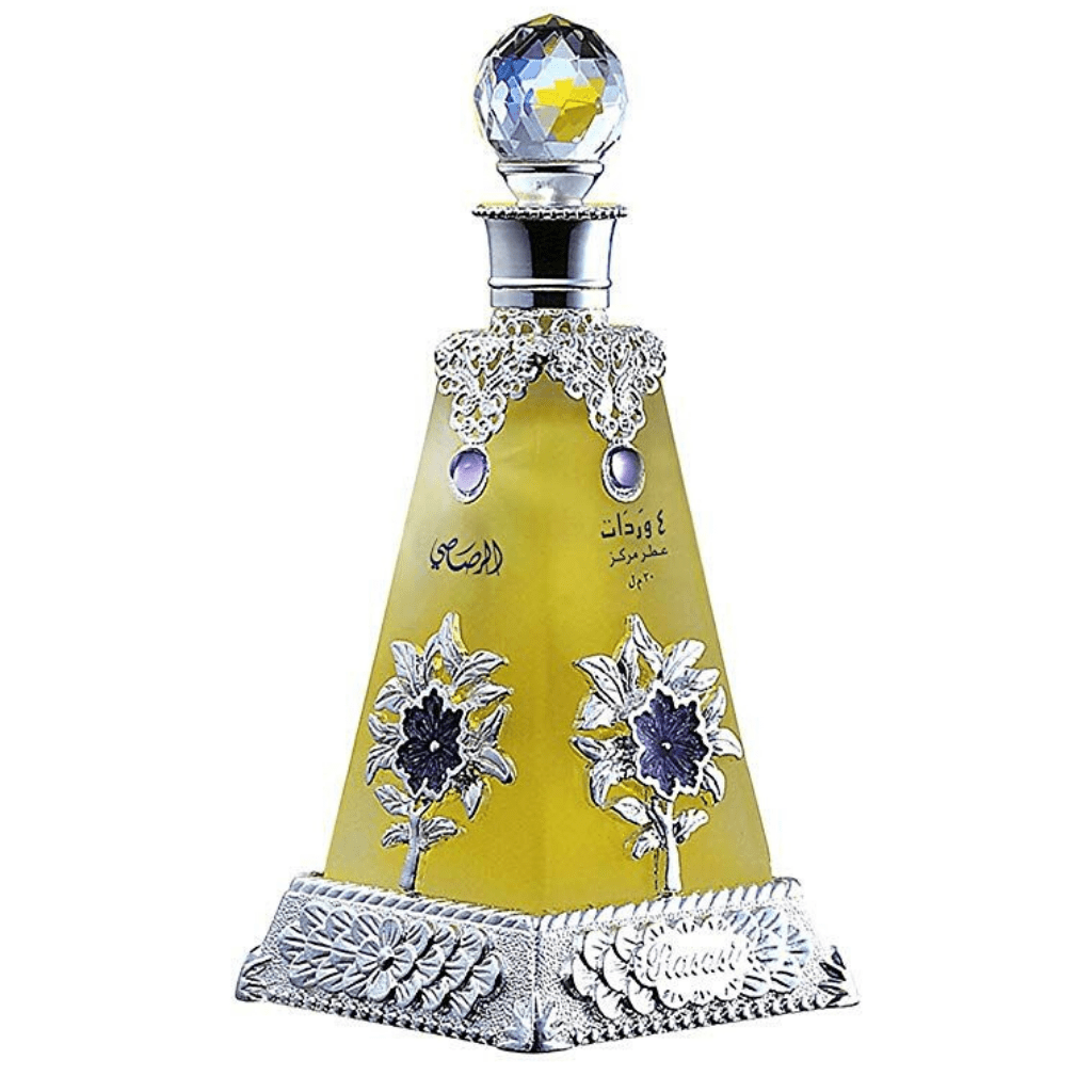 Arba Wardat Perfume Oil - 30 ML (1.6 oz) by Rasasi  (BOTTLE WITH VELVET POUCH) - Intense oud