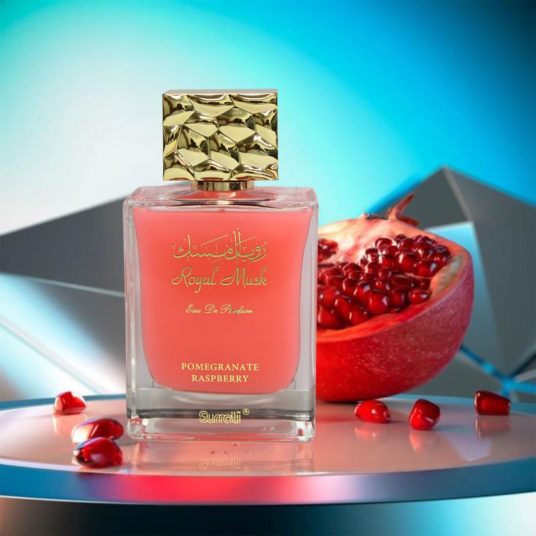 Royal Musk Pomegranate Raspberry EDP 100ML (3.4 OZ) by SURRATI, Exotic Fragrances for Men & Women. - Intense Oud