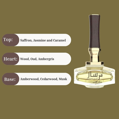 Mirsaal With Love Eau De Parfum Spray 90ML (3.0 OZ) By Afnan | A Rich, Warm Scent Of Spice, Wood And Sweetness. - Intense Oud