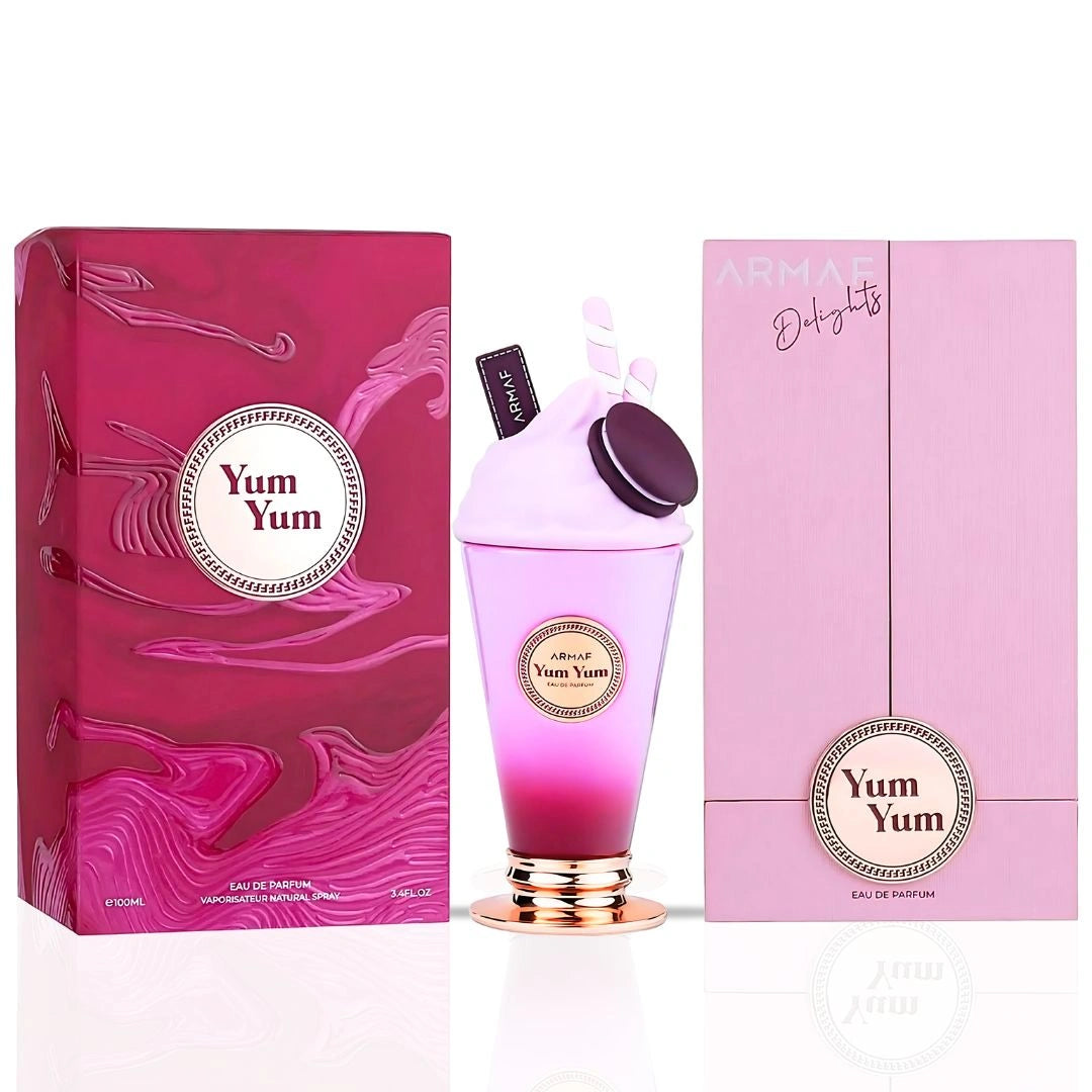 Yum Yum Eau de Parfum Spray 100ml (3.4 oz) by Armaf Delights | Like a Cherry Milkshake With a Floral Swirl - Intense Oud
