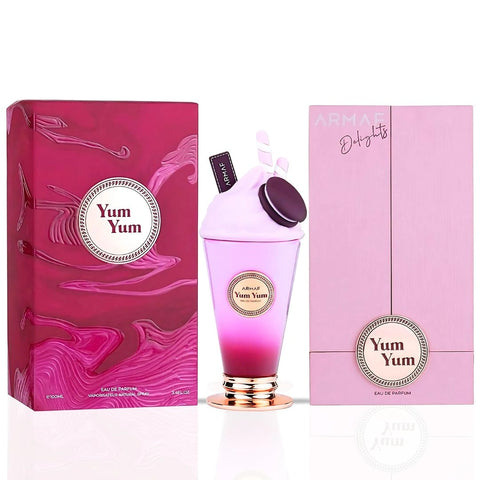 Yum Yum Eau de Parfum Spray 100ml (3.4 oz) by Armaf Delights | Like a Cherry Milkshake With a Floral Swirl - Intense Oud