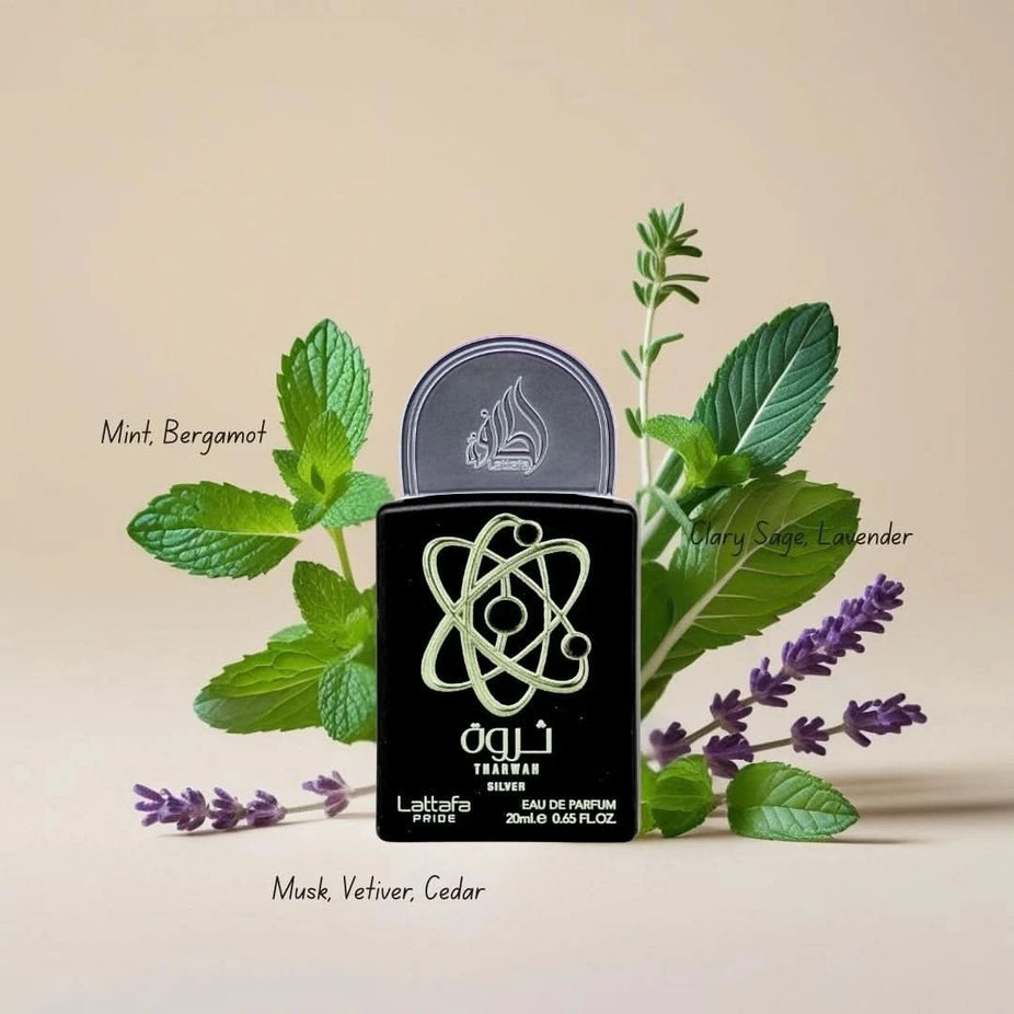 Lattafa Pride Eau de Parfum Gift Set with five 20ml bottles displayed, showcasing the elegant packaging and fragrance collection.