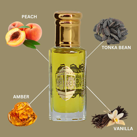 Platinum Sand Perfume Oil 12ML (0.40 OZ) With Black Gift Box By Intense Oud | Sweet Peach, Warm Amber & Creamy Vanilla Bliss. - Intense Oud