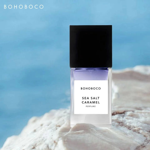Sea Salt Caramel Eau de Parfum Spray by Bohoboco, 50ml, featuring a sleek bottle with a warm caramel and salty scent profile.