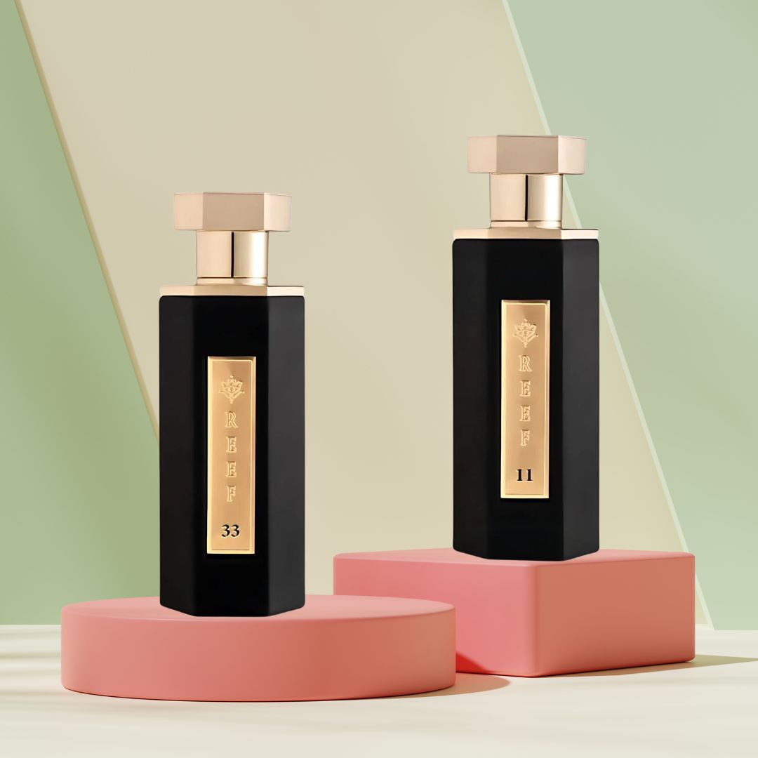 Reef 33 & Reef 11 EDP Sprays 100ML (3.38 OZ) By Reef Perfumes | Long Lasting & Luxurious Fragrances. (MYSTIC BUNDLE) - Intense Oud