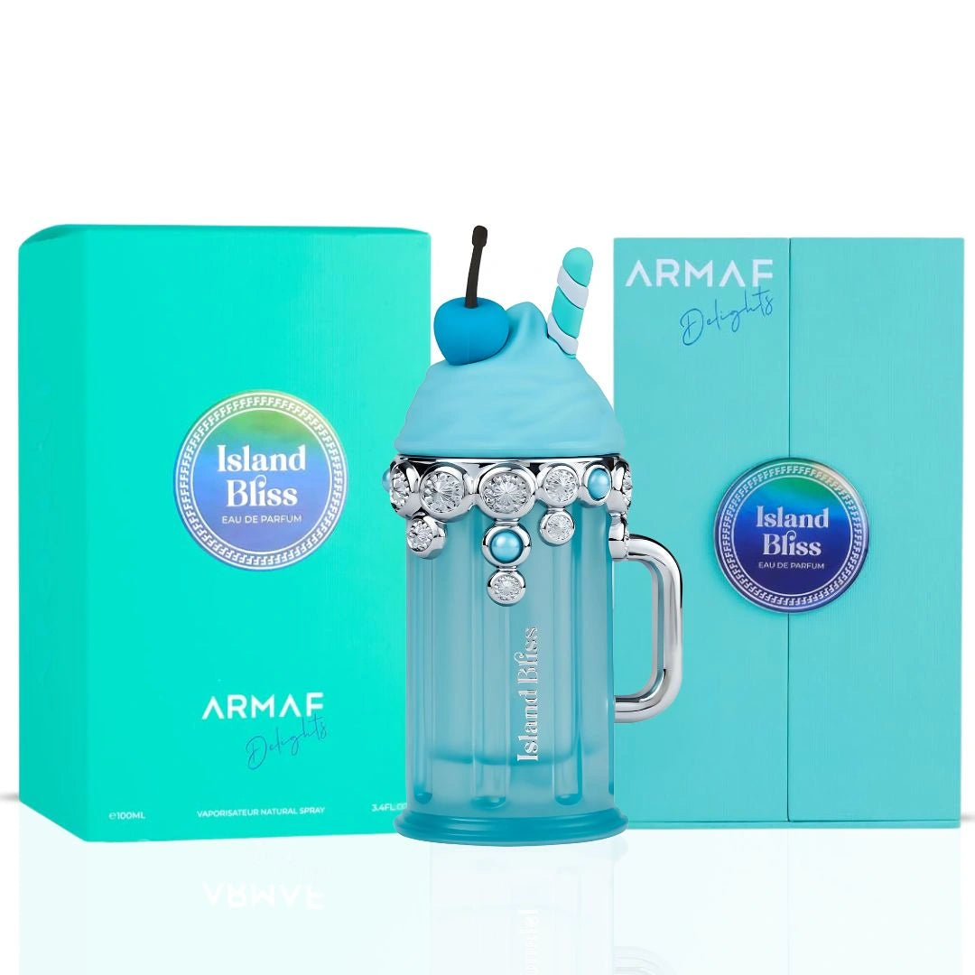 Island Bliss Eau de Parfum Spray 100ml (3.4 oz) by Armaf Delights | A Tropical Serenade of Berries & Cream - Intense Oud
