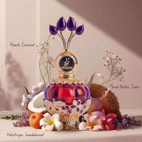 Purple Musk concentrated perfume oil by Khadlaj in a 20ml bottle, featuring a purple-tinted glass container.
