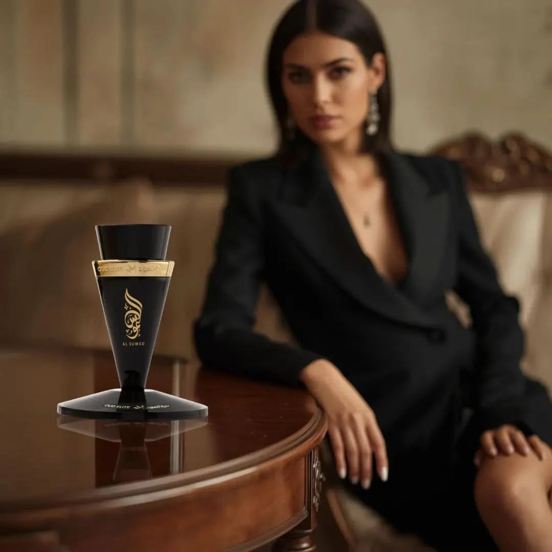 Al Sumou Eau De Parfum by Oud Elite in a sleek 80ml bottle, featuring elegant packaging and a luxurious fragrance presentation.