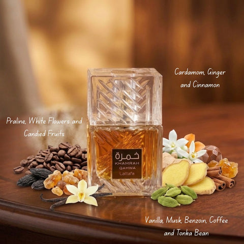 Affogato al Caffè by Paris Corner & Khamrah Qahwa by Lattafa Eau de Parfum Sprays 100ml (3.4 oz) (Bundle)