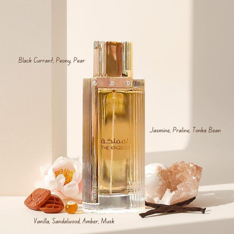 AUCTION The Kingdom for Women Eau de Parfum Spray 100ml (3.4 oz) by Lattafa (Velvet Pouch)