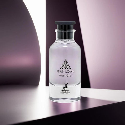 Bundle of two Maison Alhambra Jean Lowe Immortal Eau de Parfum sprays in 100ml bottles, featuring elegant perfume bottles.