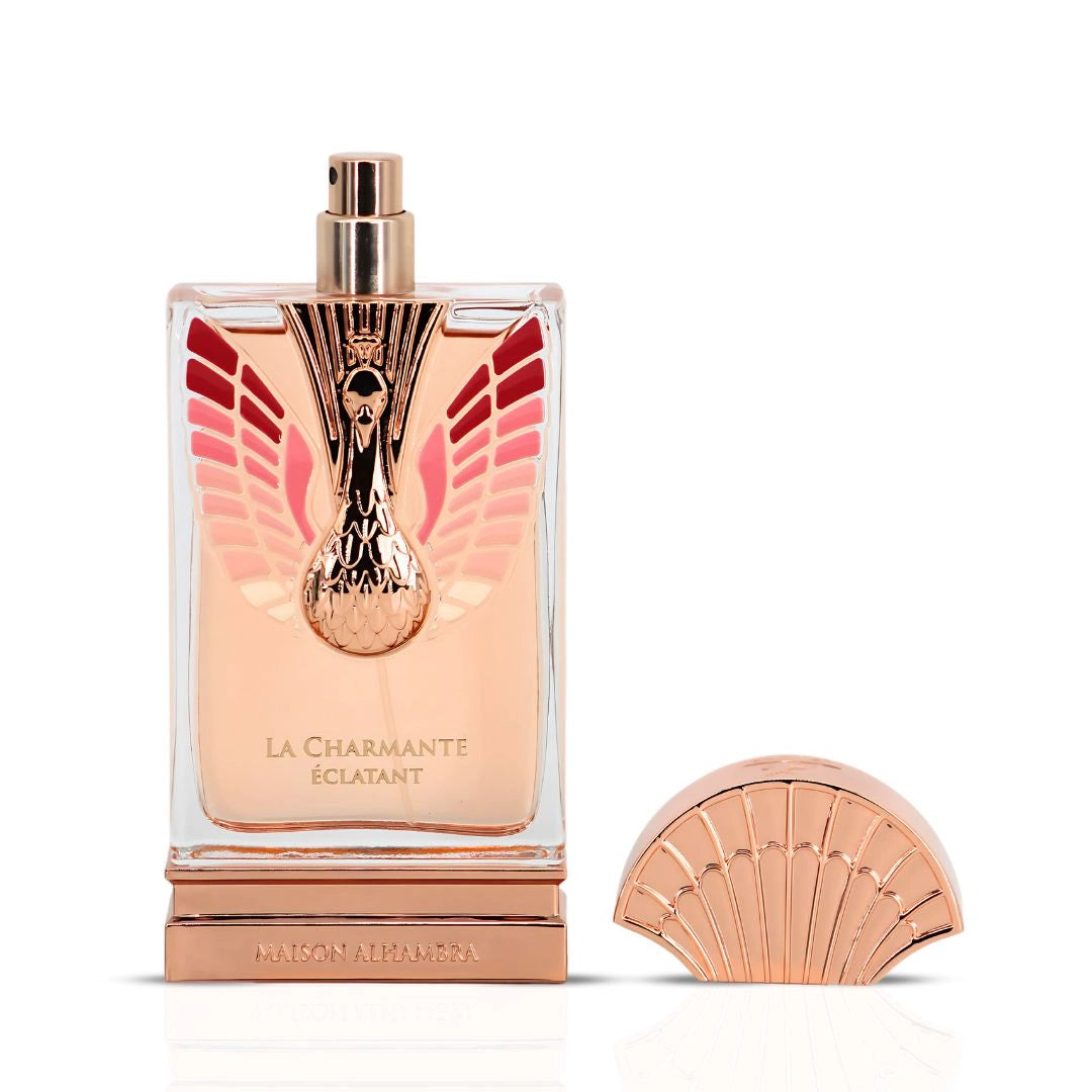 La Charmante Éclatant Eau de Parfum Spray 100ml (3.4 oz) by Maison Alhambra | Sweet Fruits, Soft Petals, Musky Glow - Intense Oud