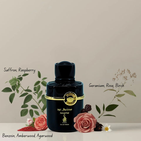 Kashmir, Sensual Oud, An Island & Angels of Heaven Eau de Parfum Sprays 100ml (3.4 oz) by Risala(Bundle)