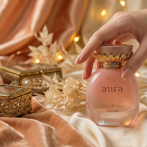 AUCTION Aura Crisp Flower La Fede Eau De Parfum 100ML (3.4oz) By Khadlaj (Velvet Pouch)