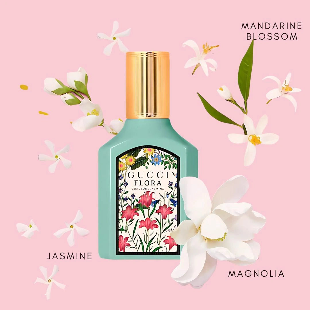 Gucci Flora Gorgeous Jasmine Eau de Parfum Spray 30ml (1.0 oz) | Where Radiant Florals Meet Bold Femininity
