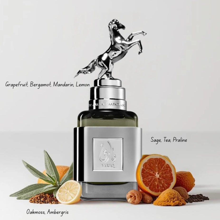 Ard Al Zaafaran Bareq & Mirage Eau de Parfum bundle with two 100ml spray bottles, featuring elegant perfume packaging.