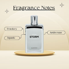 Storm EDP Spray 100ML (3.4 OZ) by Khaadi | Long Lasting, Modern, Fresh, Aquatic Perfumes. - Intense Oud