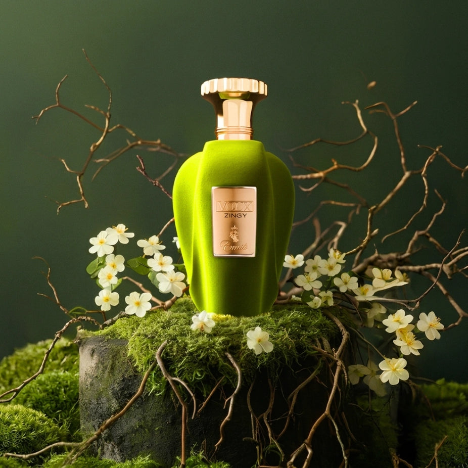 Paris Corner Voux Zingy Eau de Parfum spray 100ml bottle with sleek design and elegant packaging.