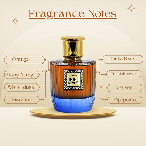 Bright Memory EDP Spray 100ML (3.4 OZ) by Khaadi | Long Lasting, Citrusy, Floral, Warm Woody Perfumes. - Intense Oud