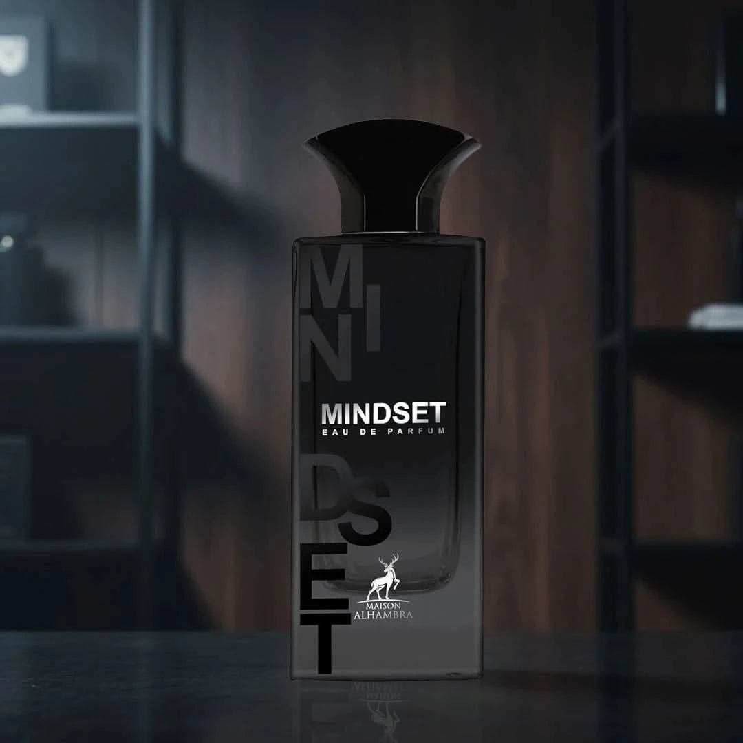 Maison Alhambra Mindset Eau de Parfum spray 100ml bottle, elegant design with a sleek, modern look.