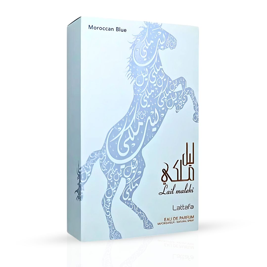 Lail Maleki Moroccon Blue Eau De Parfum Spray 100ML (3.4 OZ) By Lattafa | A Blend Of Citrus, Warm Florals & Woody Oud For A Lasting Impression. - Intense Oud