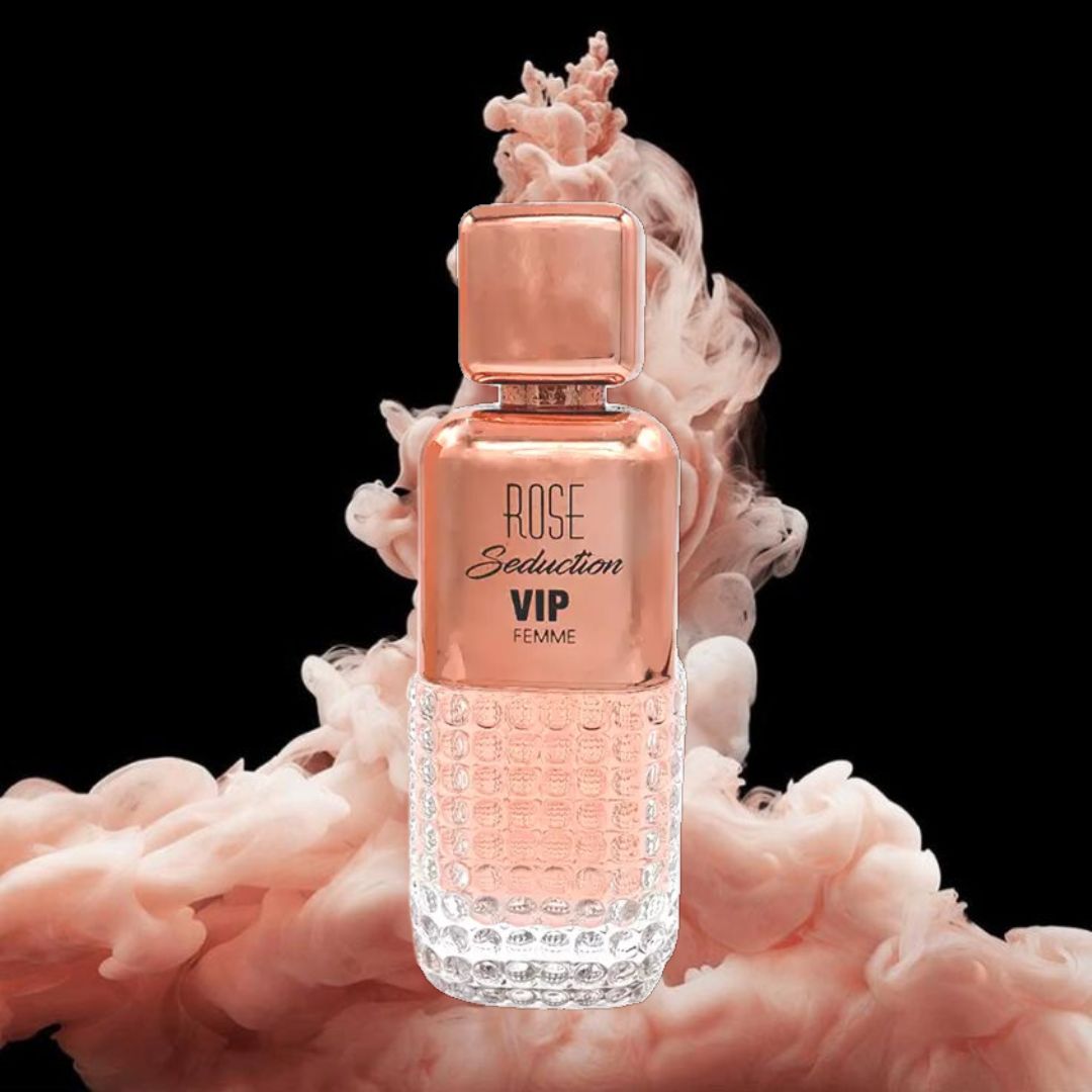 Rose Seduction VIP Pour Femme Eau De Parfum Spray 100ML (3.4 OZ) By Maison Alhambra | A Sparkling Blend Of Floral Elegance With A Warm, Musky & Woody Finish. - Intense Oud