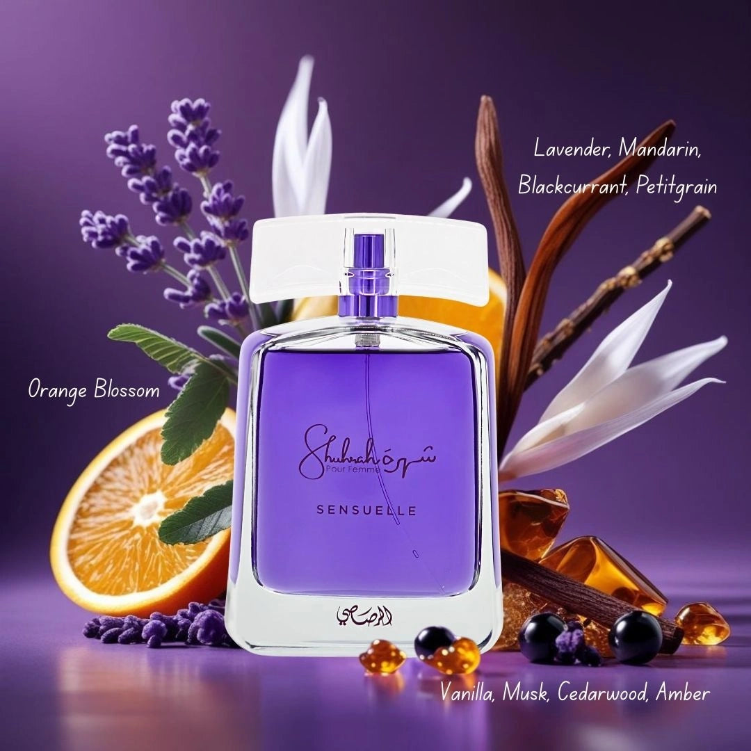 Shuhrah Elixir Pour Homme & Shuhrah Sensuelle Pour Femme Eau de Parfum Sprays 90ml by Rasasi | Bold Masculinity Meets Elegant Femininity (Bundle) - Intense Oud