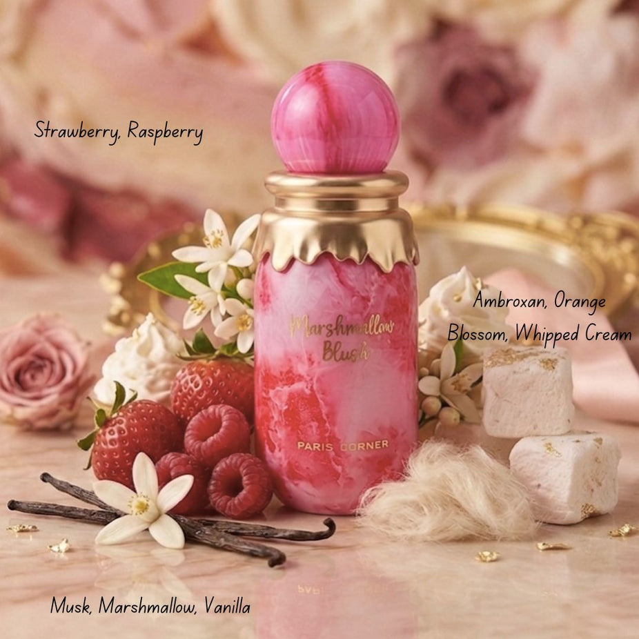Pink Blush by Ard Al Zaafaran & Marshmallow Blush by Paris corner Eau de Parfum Sprays 100ml (3.4 oz) (Bundle)