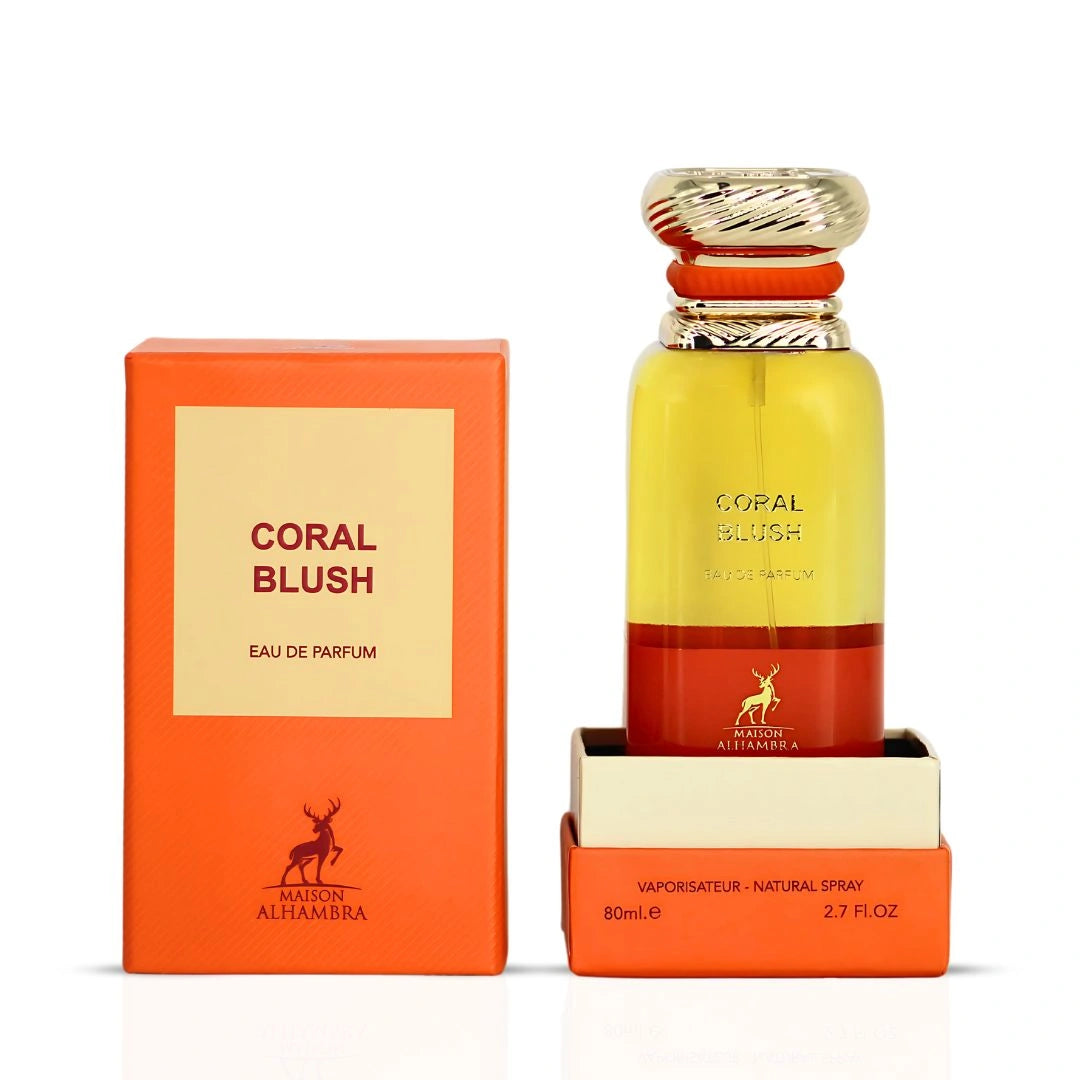 Coral Blush Eau de Parfum Spray 80ml (2.7 oz) by Maison Alhambra | Sweet, Rich & Unapologetically Daring - Intense Oud