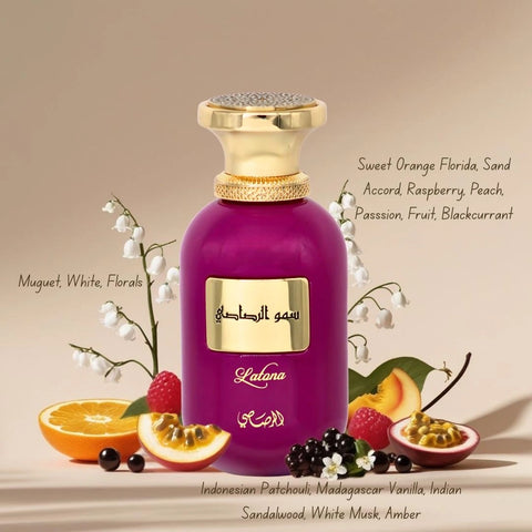Somow Al Rasasi The Love Stream, Latona & Once Upon an Evening Eau de Parfum Sprays 100ml (3.4 oz) by Rasasi | A Symphony of Radiance, Warmth & Timeless Elegance (Bundle) - Intense Oud