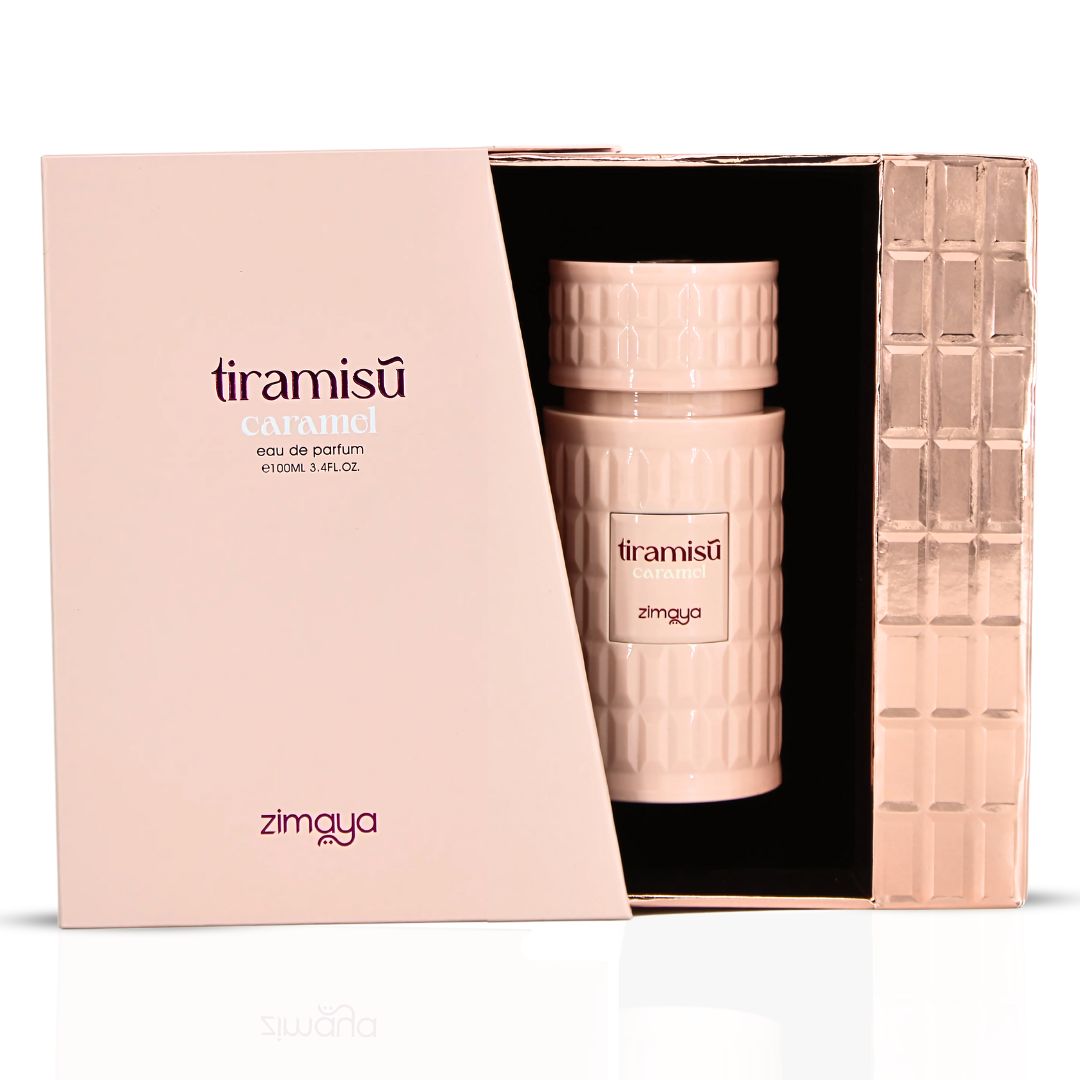 Tiramisu Caramel Eau De Parfum Spray 100ML (3.4 OZ) by Zimaya | A Sweet Blend of Caramel, Honey & Whiskey for a Sensual & Slightly Boozy Fragrance. - Intense Oud