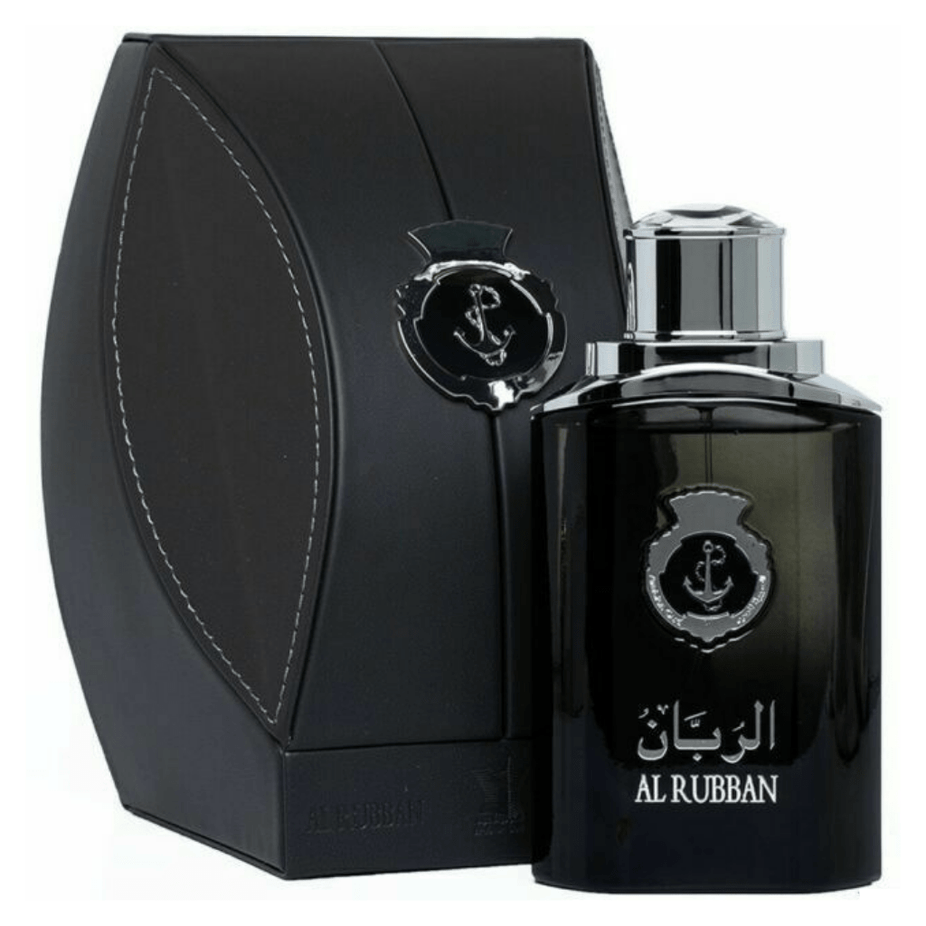 Arabian Oud Al Rubban Eau De Parfum 120ML bottle with elegant glass design and floral fragrance details.