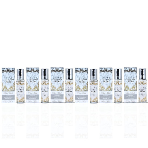 Pure Musk Roll On Perfume Oil CPO 10ML (0.34 OZ) By Ard Al Zaafaran | A Whisper Of Pure White Musk, Perfect For Subtle Elegance. (Pack Of 6) - Intense Oud