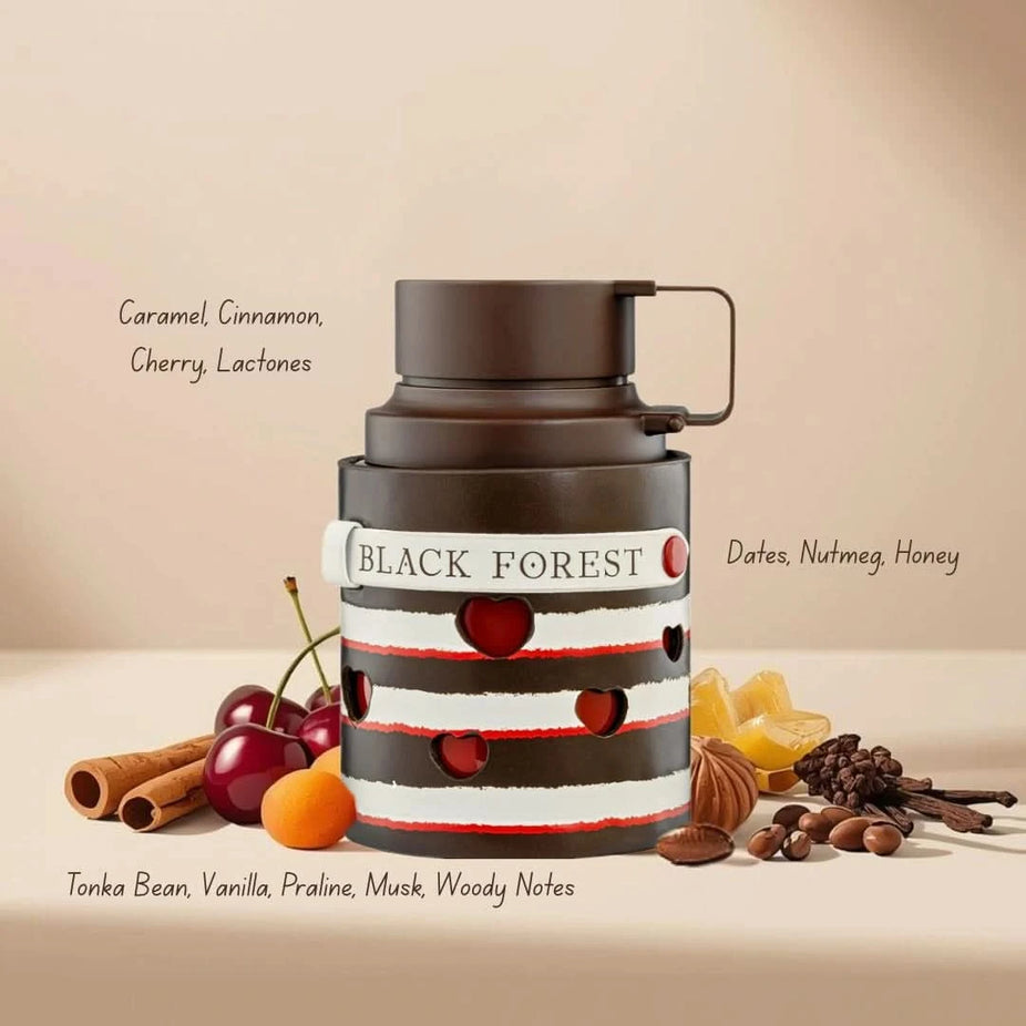 Bundle of Armaf Odyssey Eau de Parfum sprays including Marshmallow, Candee, Dubai Chocolat, Toffee Coffee, and Black Forest in 100ml bottles.