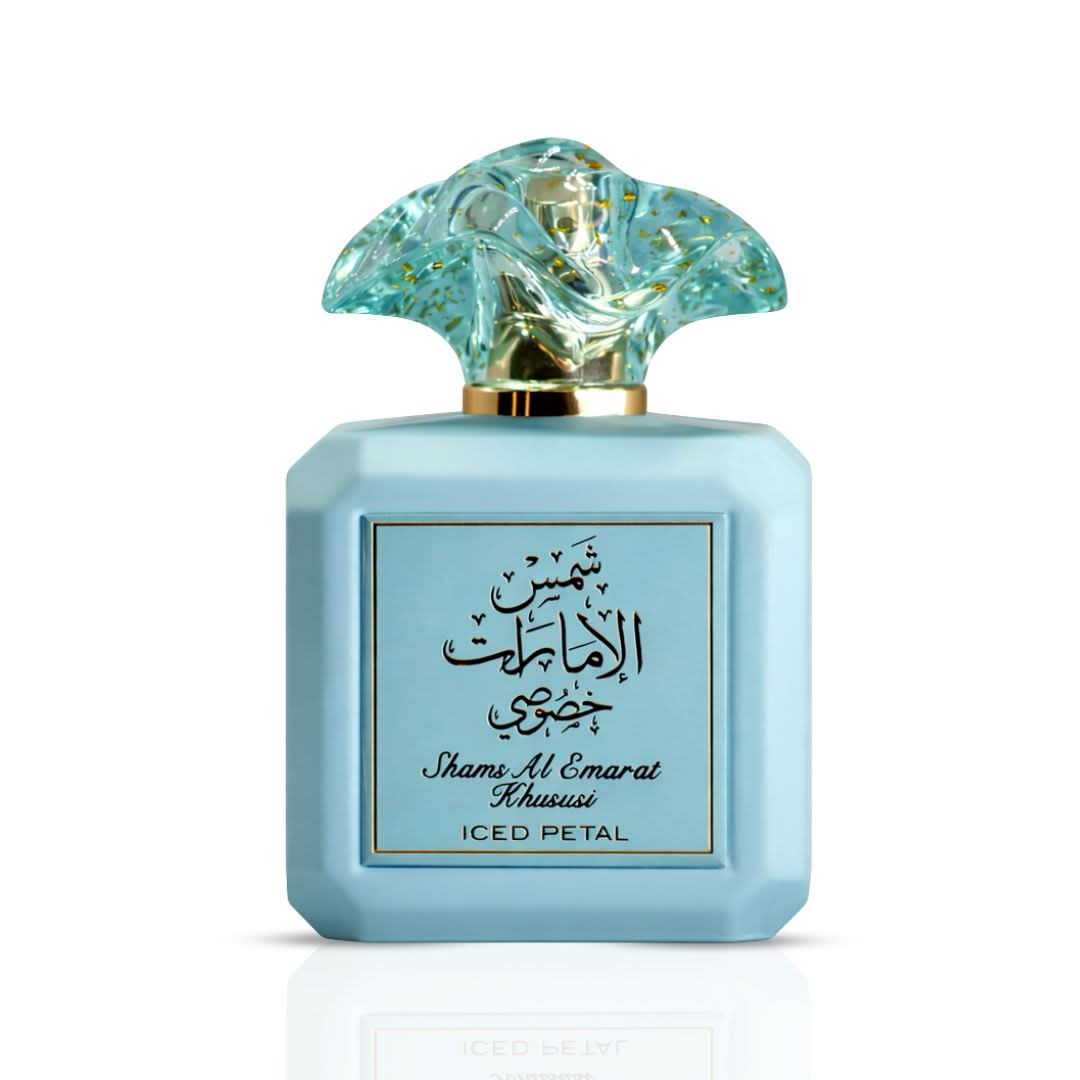 AUCTION Shams Al Emarat Khususi Iced Petal Eau de Parfum Spray 100ml (3.4 oz) by Ard Al Zaafaran (Velvet Pouch)