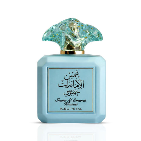 AUCTION Shams Al Emarat Khususi Iced Petal Eau de Parfum Spray 100ml (3.4 oz) by Ard Al Zaafaran (Velvet Pouch)