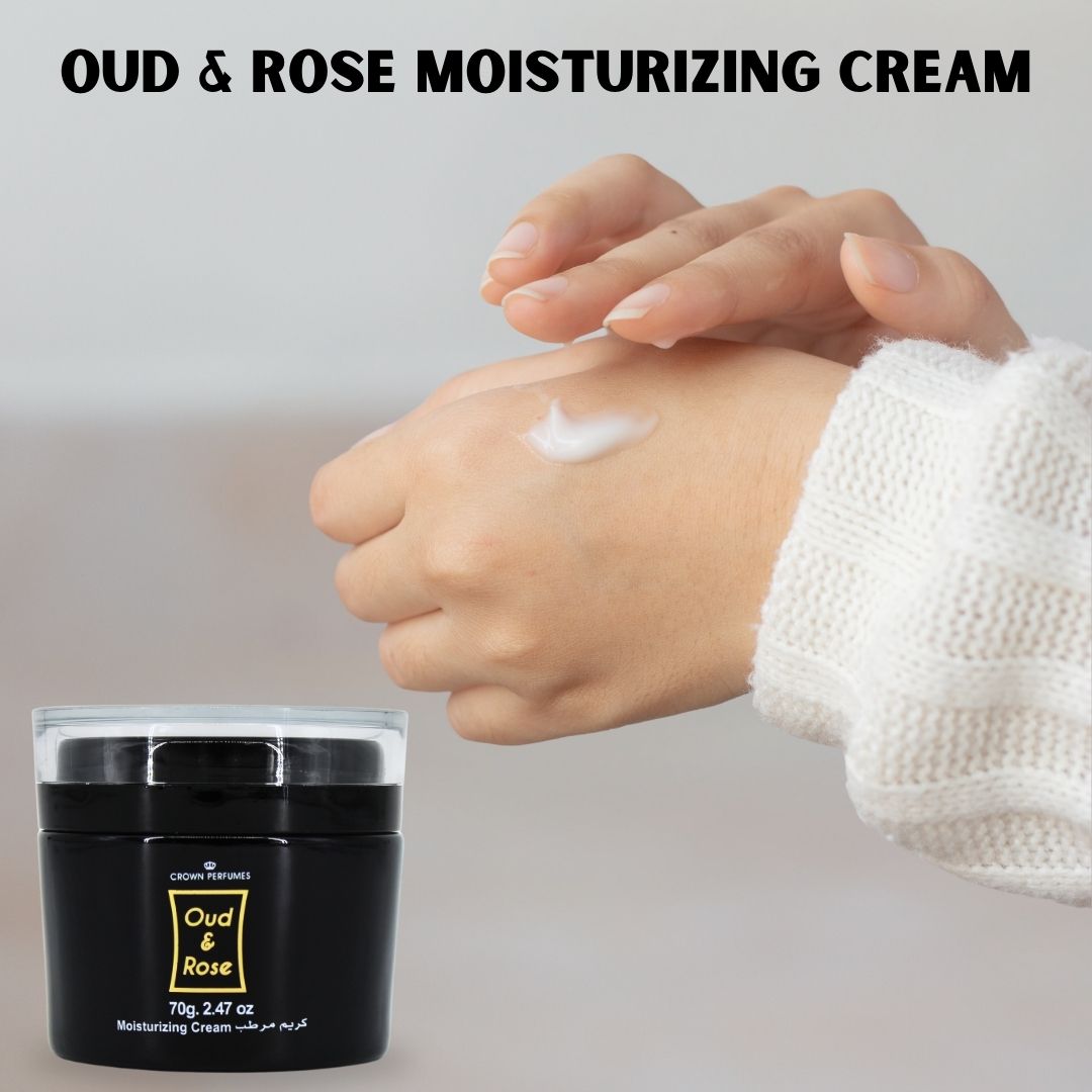 Oud & Rose Moisturizing Cream 70GMS By Al Rehab | Deeply Hydrating, Soothing, Revitalizes Dry Skin, Floral Fragrance. - Intense Oud