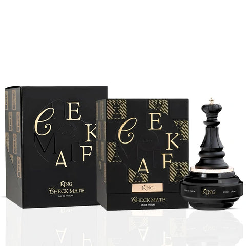 King Check Mate Eau de Parfum Spray 100ml (3.4 oz) by Armaf | Decadent as Dessert, Refined as Royalty - Intense Oud