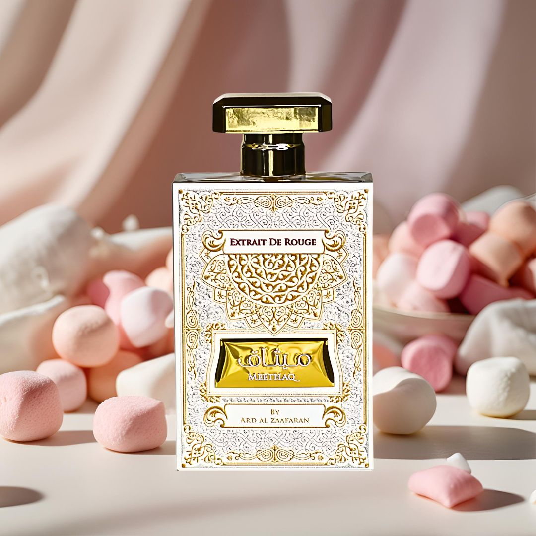 Pink Blush Shams Al Emarat Khususi & Meethaq Extrait De Rouge Eau De Parfum Sprays 100ML (3.4 OZ) by Ard Al Zaafaran | A Delightful Bundle of Sweet & Cozy Scents. (Bundle) - Intense Oud