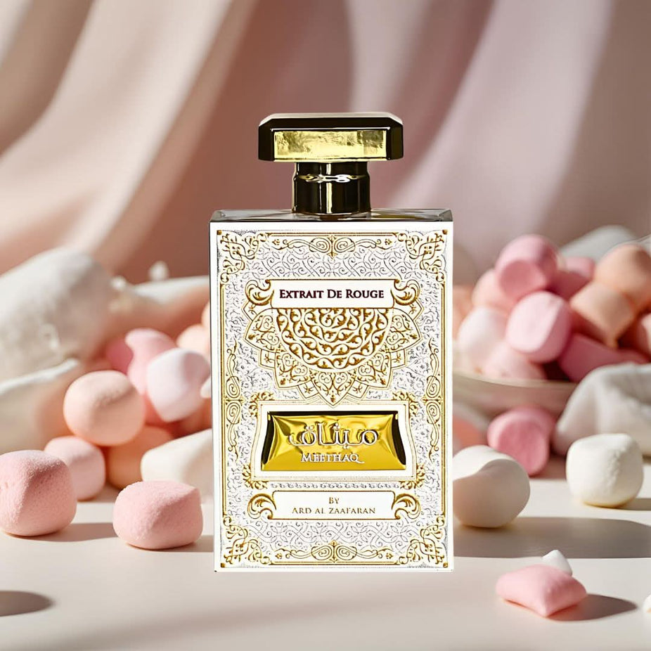 Bundle of Ard Al Zaafaran Pink Blush Shams Al Emarat and Meethaq Extrait De Rouge Eau de Parfum sprays, 100ml each.