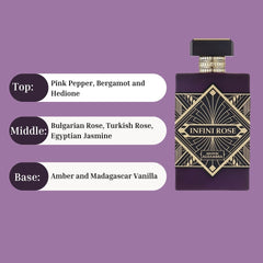 Infini Rose Eau De Parfum Spray 100ML (3.4 OZ) By Maison Alhambra | Own Your Style With This Versatile Scent. - Intense Oud