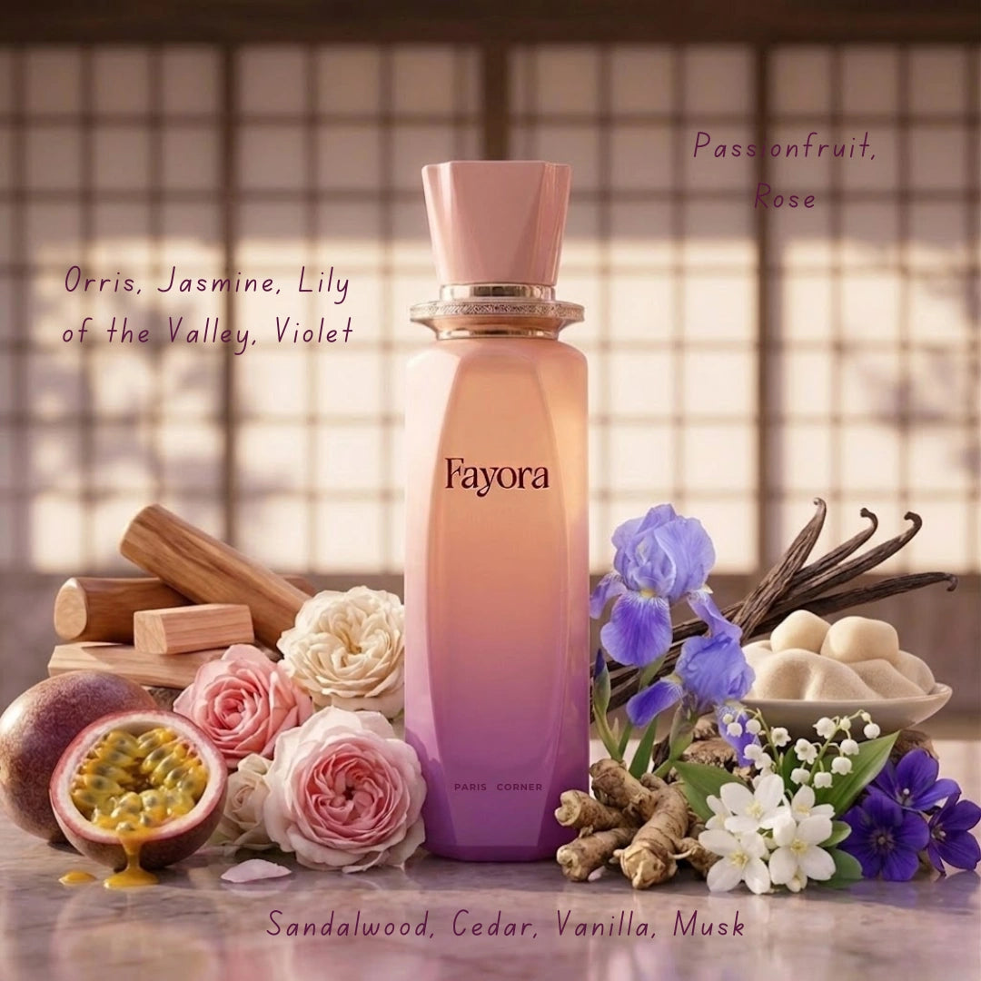 Paris Corner Eshal Musk & Fayora Eau De Parfum bundle, 100ml spray set featuring floral and musky fragrances.